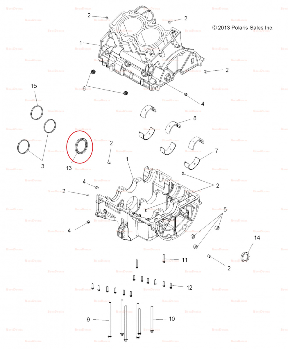 3610152 Сальник коленвала 55.7x74x7.5 mm для квадроциклов Polaris SPORTSMAN 850/1000 2009-2026" 3610152 - фото товара BoonDocker