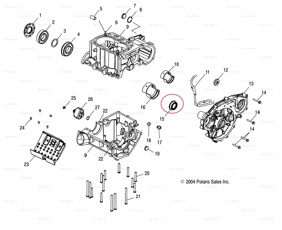 5412048 Сальник коленвала двигателя 24X44X10 MAG для квадроциклов Polaris Sportsman 600/700/800 5411919/5412677 - фото товара BoonDocker