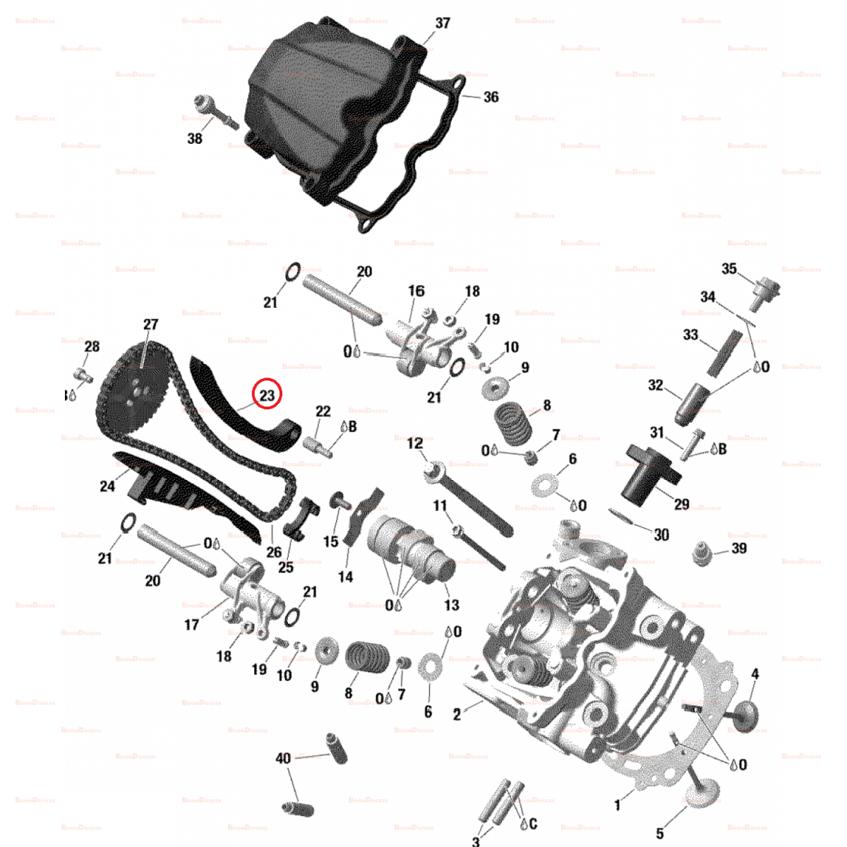 420436015 Башмак натяжителя цепи ГРМ для квадроциклов Can-Am Rotax 400/500/570/650/800 420236574/420236572/420236570/420436014 - фото товара BoonDocker