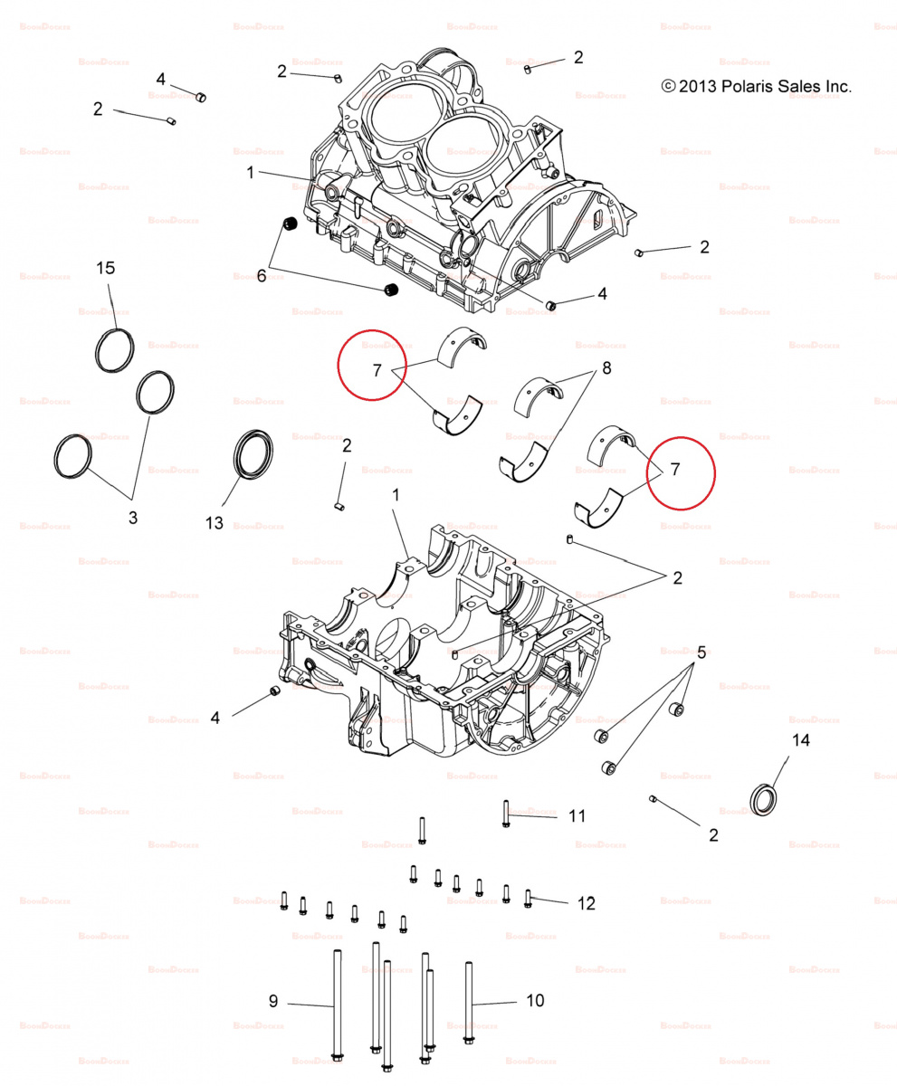 3514534 Вкладыш коренной боковой для квадроциклов Polaris SPORTSMAN 850/1000 3515829 - фото товара BoonDocker