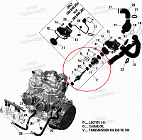 420891478 Вал привода помпы водяного насоса для снегоходов Ski-Doo Rotax 850 E-TEC G4 с SHOT 420891478 - фото товара BoonDocker