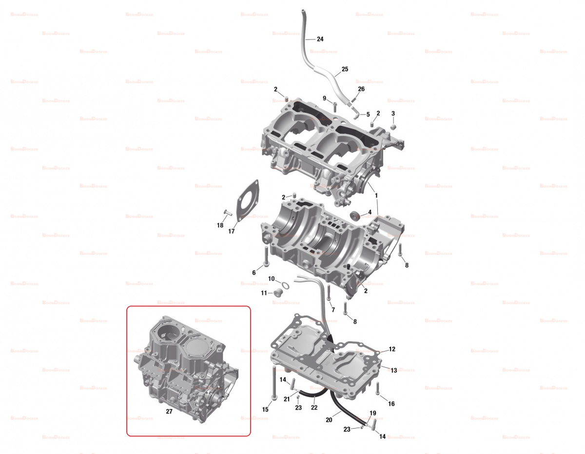 420084914 Двигатель SHORT BLOCK для снегоходов Ski-Doo Rotax 850 420084915/420084916 - фото товара BoonDocker