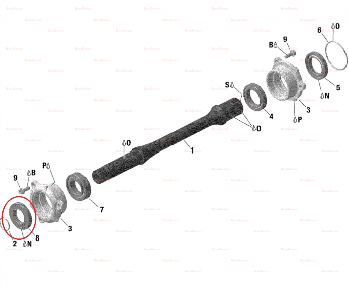 420430589 Сальник промежуточного вала перед 25X47X7 квадроциклов Can-Am Outlander G1/G2 420430588/420430580 - фото товара BoonDocker