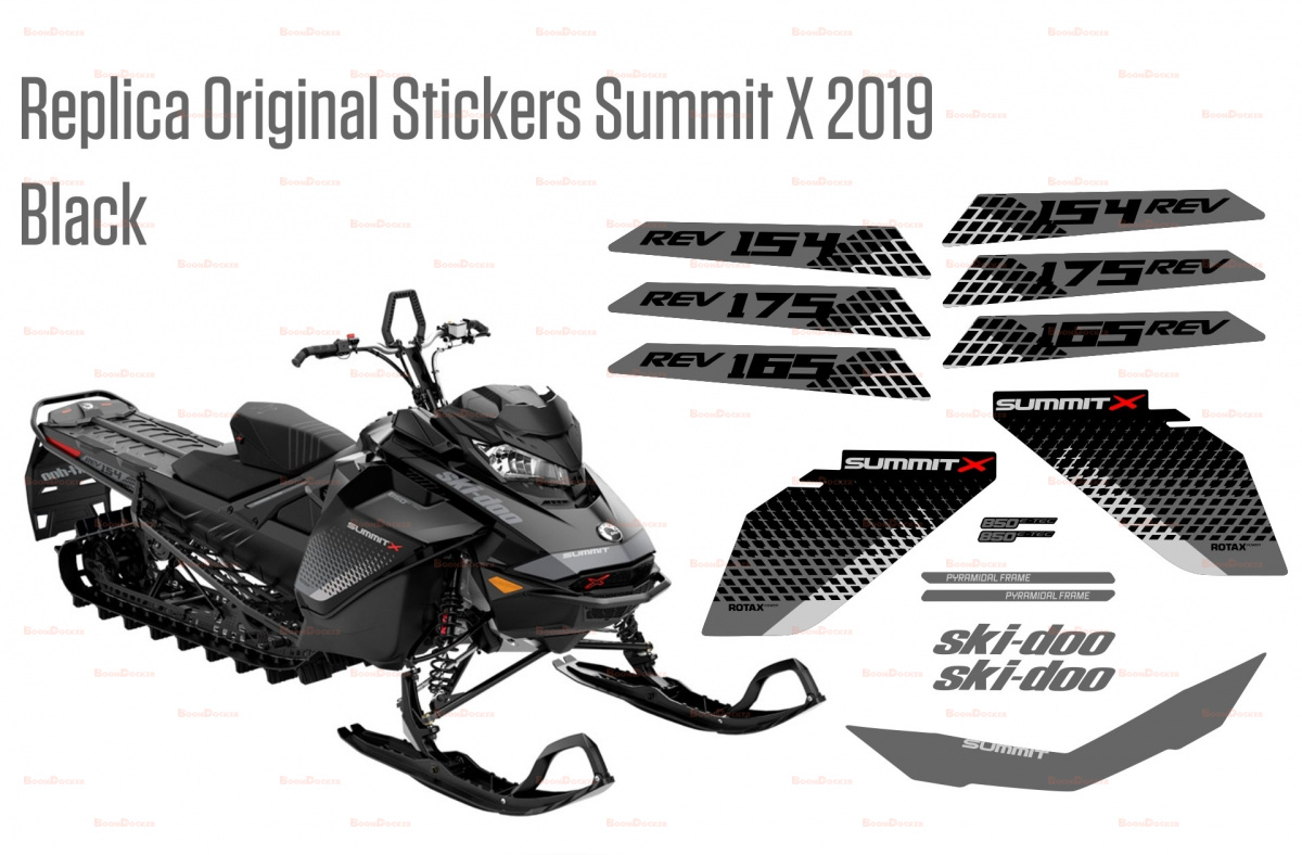 Реплика оригинальных наклеек Summit X 2019 Black - фото товара BoonDocker