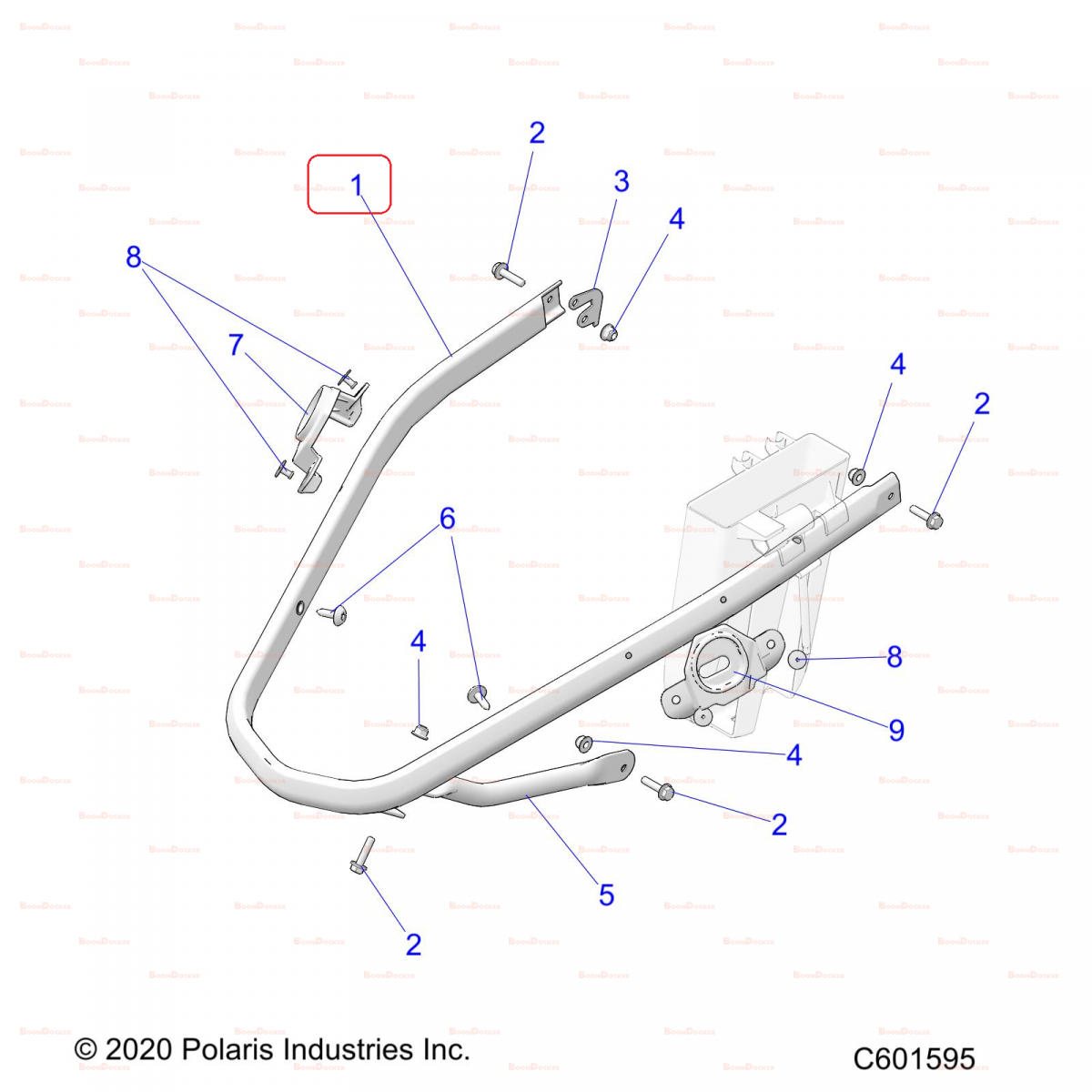 1027430 Бампер передний для снегоходов Polaris PATRIOT 9R/BOOST 1027430-067 - фото товара BoonDocker