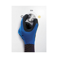 Перчатки защитные SHOWA Hold Durable 306 (Blue, L) - фото товара BoonDocker