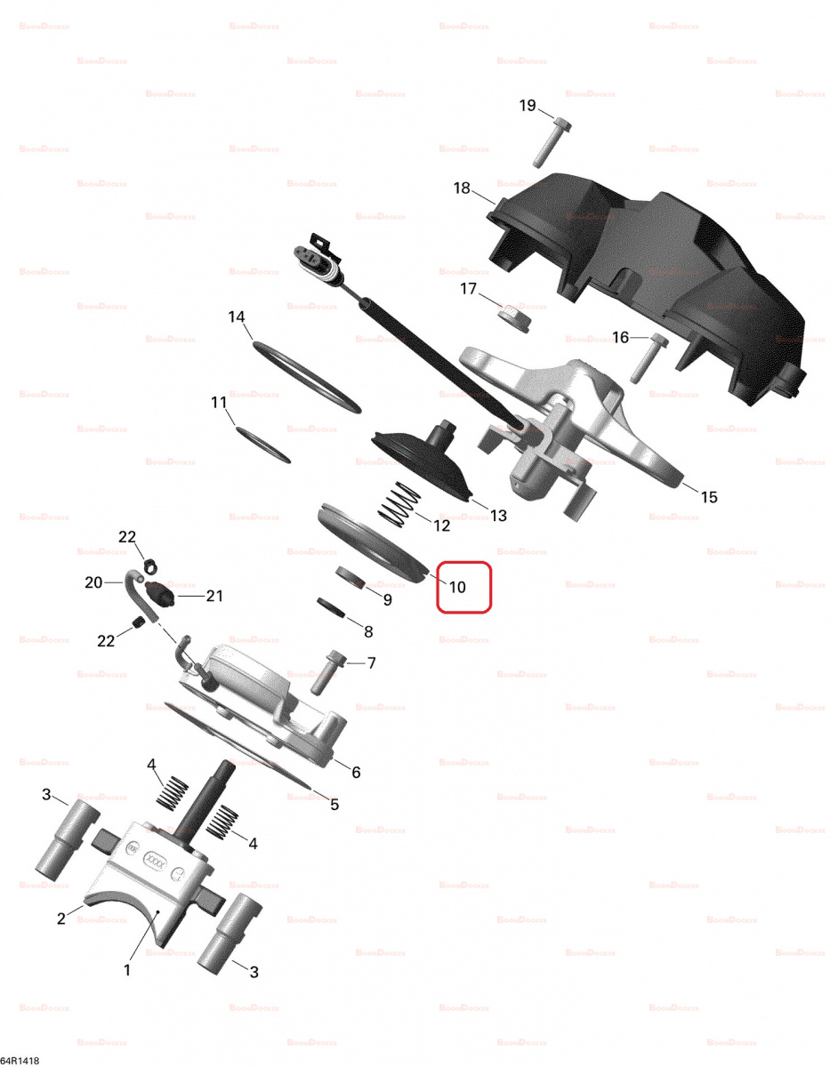 SM-09546 Манжета RAVE-клапанов для снегоходов Ski-Doo Rotax 600HO/800R E-TEC/P-TEK 420260725/420260724 - фото товара BoonDocker