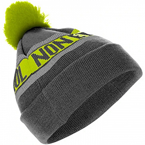 Шапка 509 Petrol Pom Beanie Gray Green с помпоном унисекс F09002200-301
