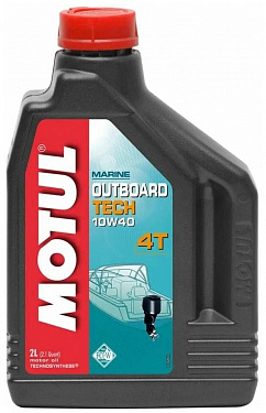 106368 Масло моторное полусинтетическое Motul Outboard Tech 4T SAE 10W40 2 литра