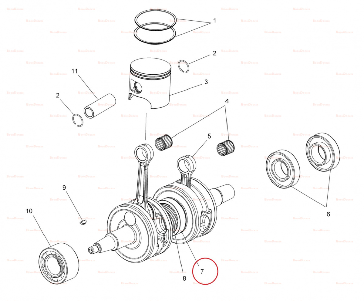 3090283 Подшипник коленвала 35X72X20 для снегоходов Polaris 600/800 3514494/3513508/3090284/3514363/UP-09014/DG3572201C4 - фото товара BoonDocker