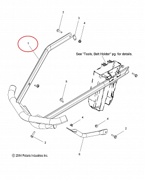 2880381-293 Бампер передний красный Extreme для снегоходов Polaris AXYS PRO MRK 2880381-293