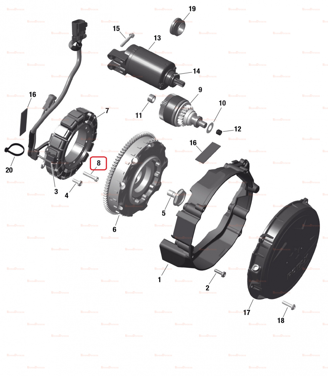 420540000 Винт болт магнето генератора M6X30 для снегоходов Ski-Doo SUMMIT G4 EXPERT 420540000 - фото товара BoonDocker