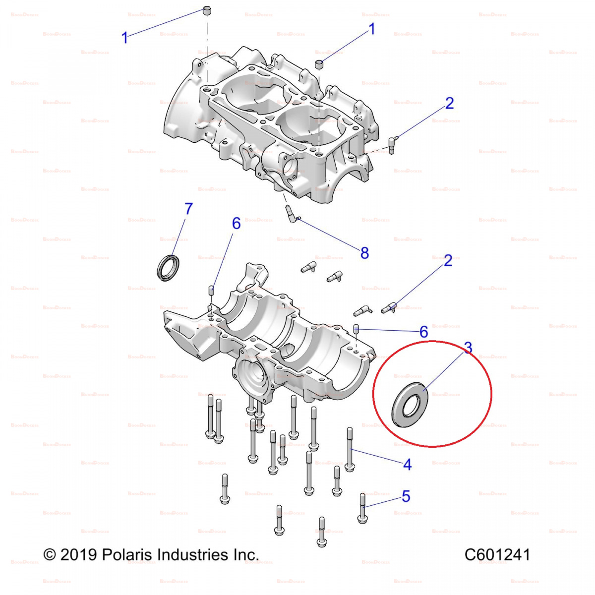 5416613 Сальник коленвала двигателя 40X80X7 PTO для снегоходов Polaris 850 PRO-RMK/AXYS PRO-RMK 2019-2020" SM-09420 - фото товара BoonDocker