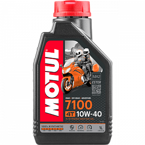 104091 Масло моторное синтетическое для мотоциклов MOTUL 7100 4T 10W40 1 литр