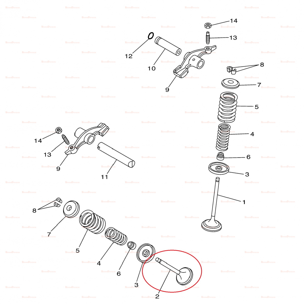 5XT-12121-00-00 Клапан выпускной ГБЦ 1 шт для квадроциклов Yamaha Raptor 250 5XT-12121-00-00 - фото товара BoonDocker
