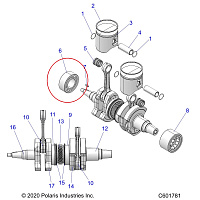 3515006 Подшипник коленвала 40X80X30.2 MAG для снегоходов Polaris 850 AXYS PRO-RMK/650 MATRYX 3515006 - фото товара BoonDocker
