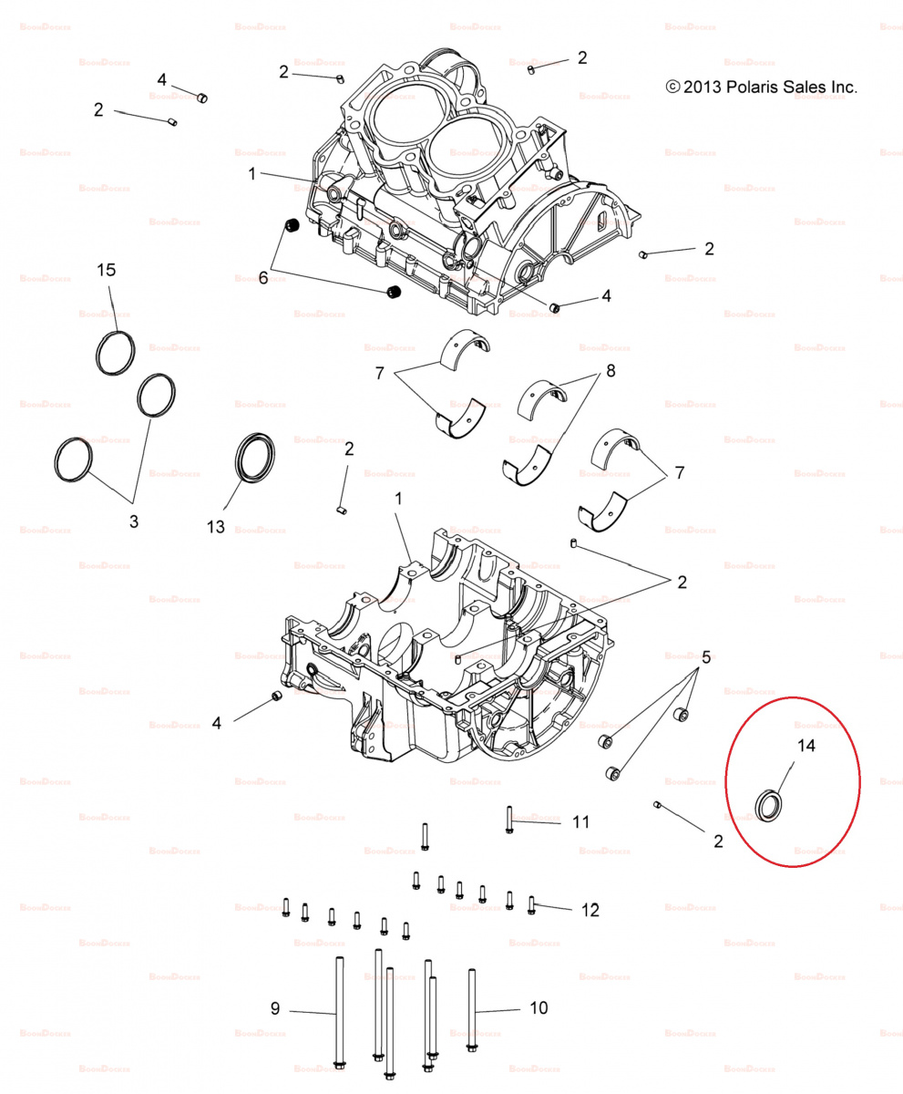 3610220 Сальник коленвала для квадроциклов Polaris Sportsman 850/1000 3610220 - фото товара BoonDocker