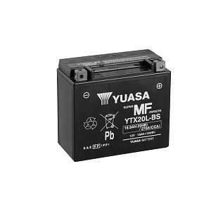Аккумулятор YUASA AGM YTX20L-BS 12V/18Ah обратная -/+ 175X87X155 mm YTX20L-BS