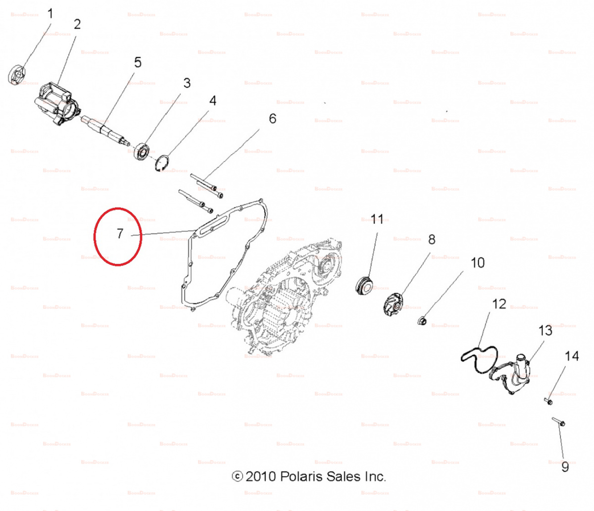 S410427017001 Прокладка крышки магнето генератора для квадроциклов Polaris SPORTSMAN 800 5812511/5812936/NA-50080F  - фото товара BoonDocker