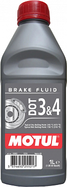 105835 Тормозная жидкость MOTUL DOT 3 & 4 Brake Fluid 1 литр