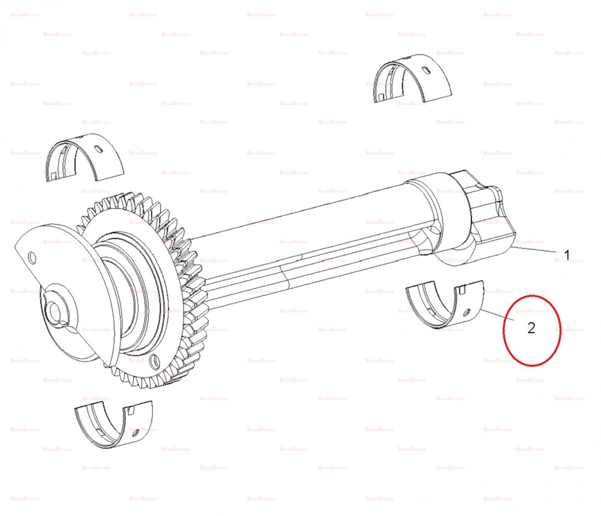 3514756 Вкладыш балансира двигателя для квадроциклов Polaris RZR 900/1000 3514756 - фото товара BoonDocker