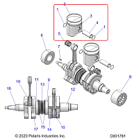 2209828 Поршень в сборе для снегоходов Polaris PATRIOT 9R 2209828 - фото товара BoonDocker