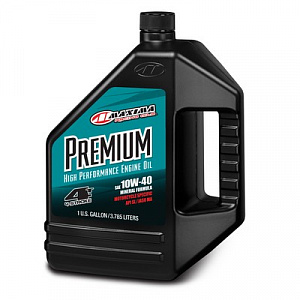 349128 Масло моторное минеральное MAXIMA RACING OILS SAE 10W40 Premium 4T 4 литра