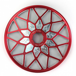 406-4003-08 TKI Snowflake Spoke Billet Wheel Натяжной Ролик Гусеницы Красный 10" Дюймов 