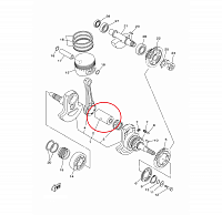 5KM-11681-00-00 Палец шатуна коленвала для квадроциклов Yamaha GRIZZLY 660 5LP-11651-00-00/AT-09174-2 - фото товара BoonDocker