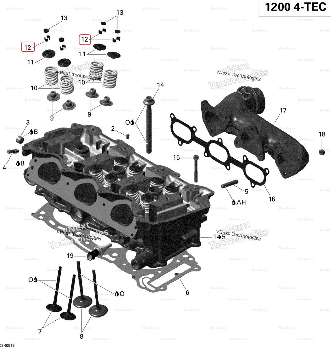 420254600 Сухарь защелка клапана ГБЦ 1 шт для снегоходов Ski-Doo Rotax 1200 4-TEC 2009-2019" 420254600 - фото товара BoonDocker