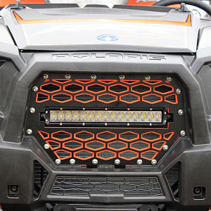 375894 Решетка радиатора RZR 900/1000 со светодиодной фарой RZR-FGLS-1K-OR