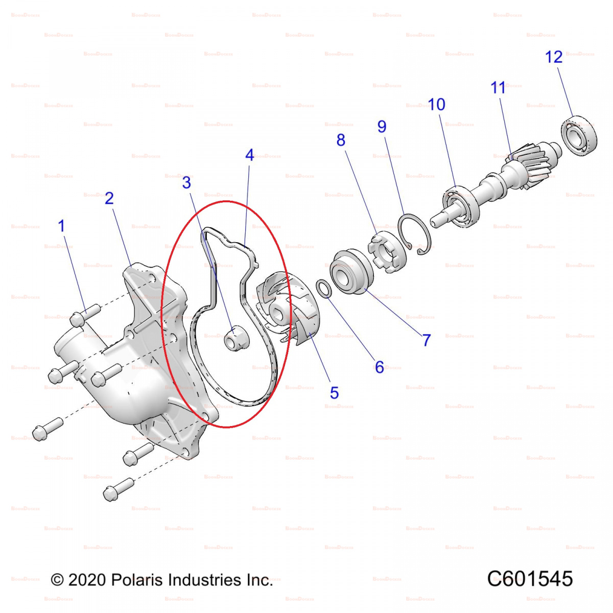 5416669 Прокладка помпы водяного насоса для снегоходов Polaris 850 PRO-RMK/AXYS PRO-RMK SM-09539F - фото товара BoonDocker